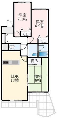 光明池駅 徒歩7分 1階の物件間取画像